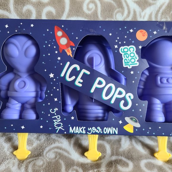 COOL GEAR Outer Space Ice Pop Molds - Make Your Own Popsicle - Picture 1 of 2